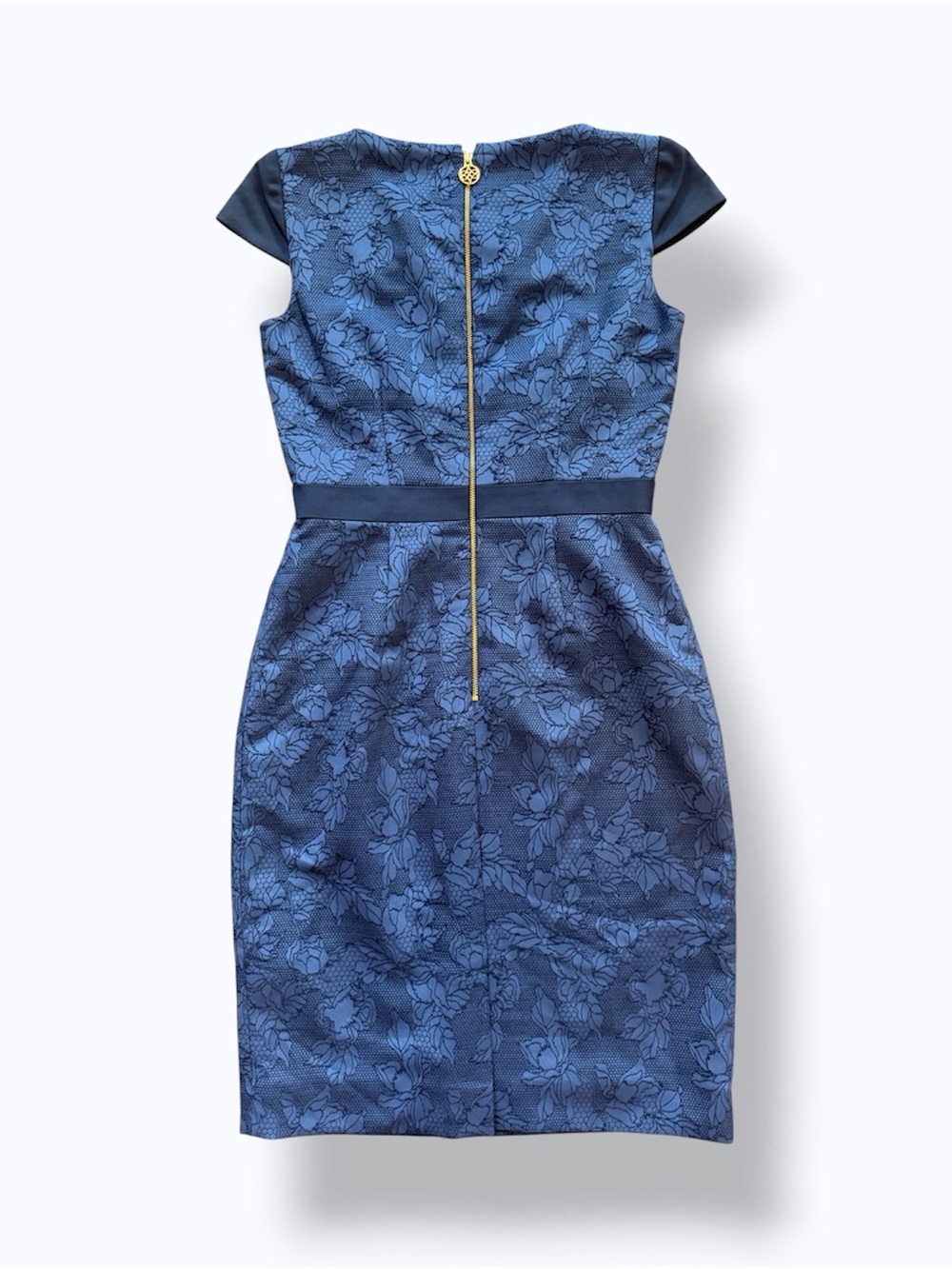 Antonio Melani,  Navy Floral Lace Sheath Dress - XS - Picture 4 of 6